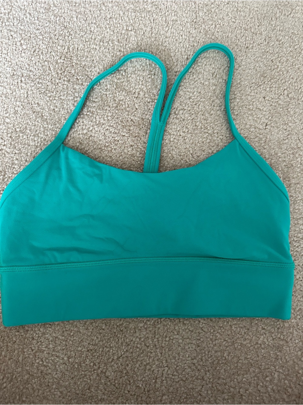 Lululemon Flow Y Green Sports Bra
